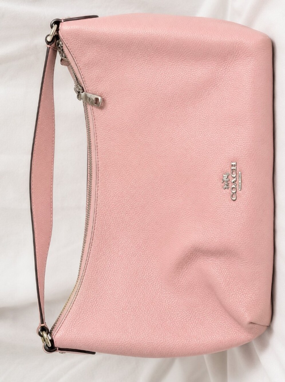 Coach Celeste Pink Ruby Pebbled Leather Convertible Hobo F36628